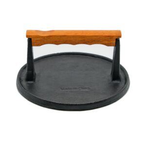 Valurautainen hampurilaispihvipuristin